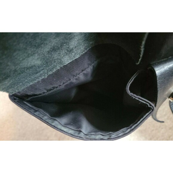 Lapagayo Hobo Shoulder Bag Tall Rectangle Purse Black Faille Fabric Very Large - Picture 12 of 15